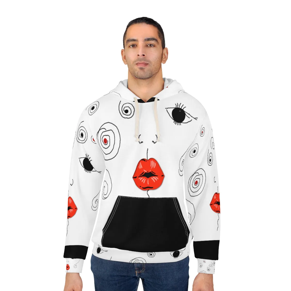 AOP Unisex Pullover Hoodie KISS