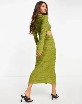ASOS - Cut Out Shirt Bodycon Midaxi Dress