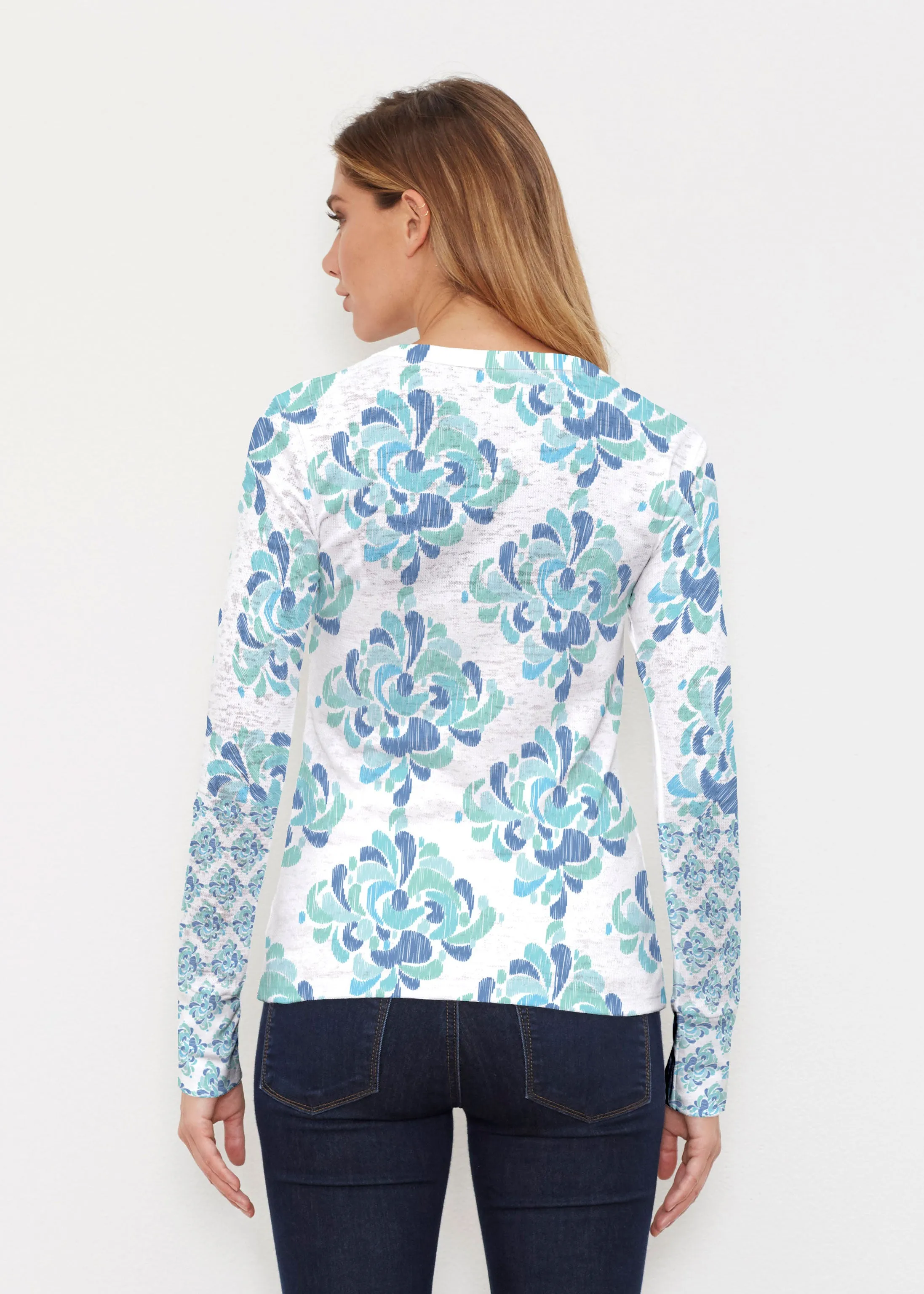Be Jeweled (7811) ~ Thermal Long Sleeve Crew Shirt