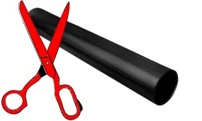 Cut-to-Size Curtain Rod 25mm, Black 1.0m-6.0m