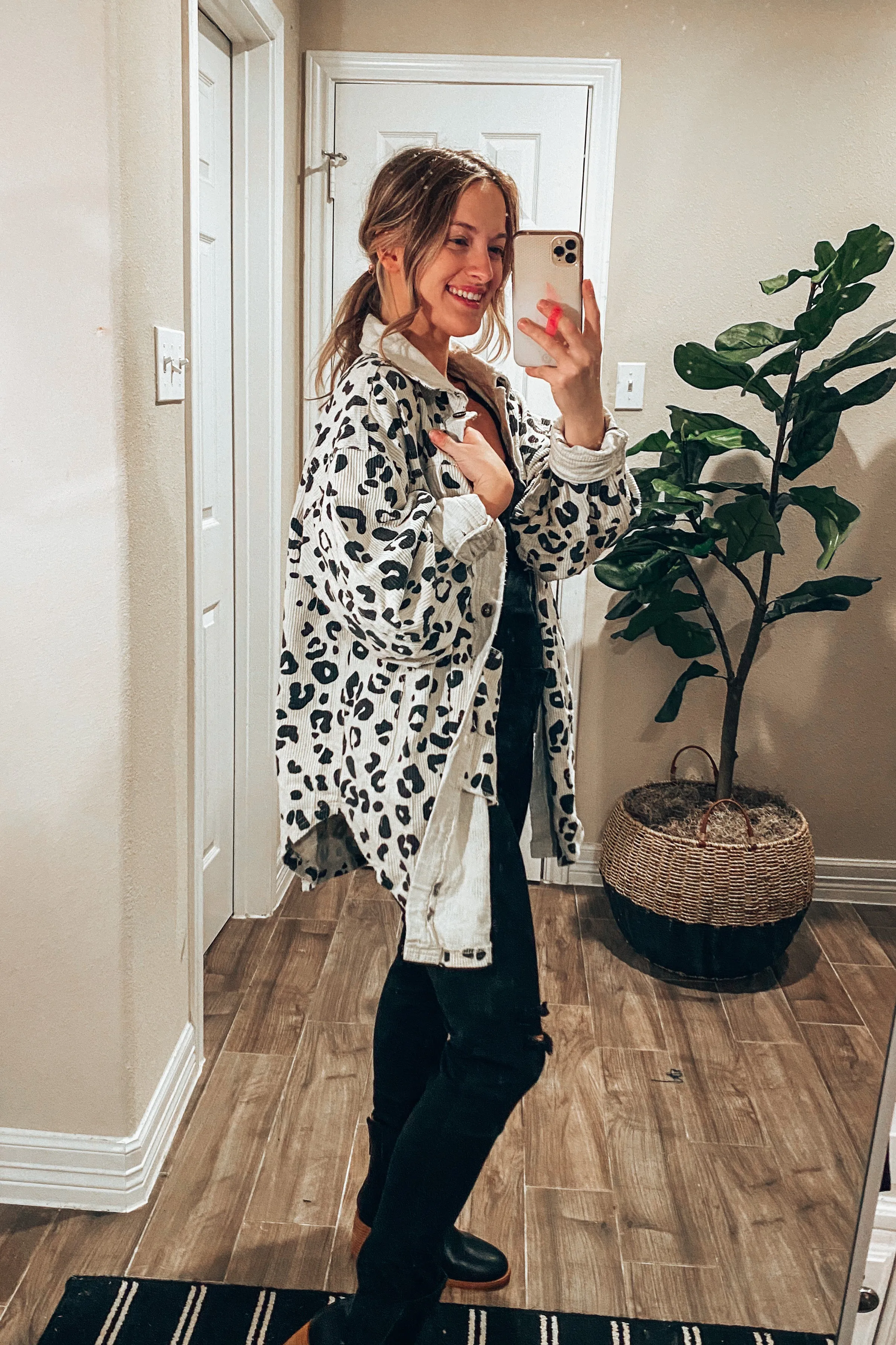 Dani Ivory Leopard Corduroy Shacket | FINAL SALE