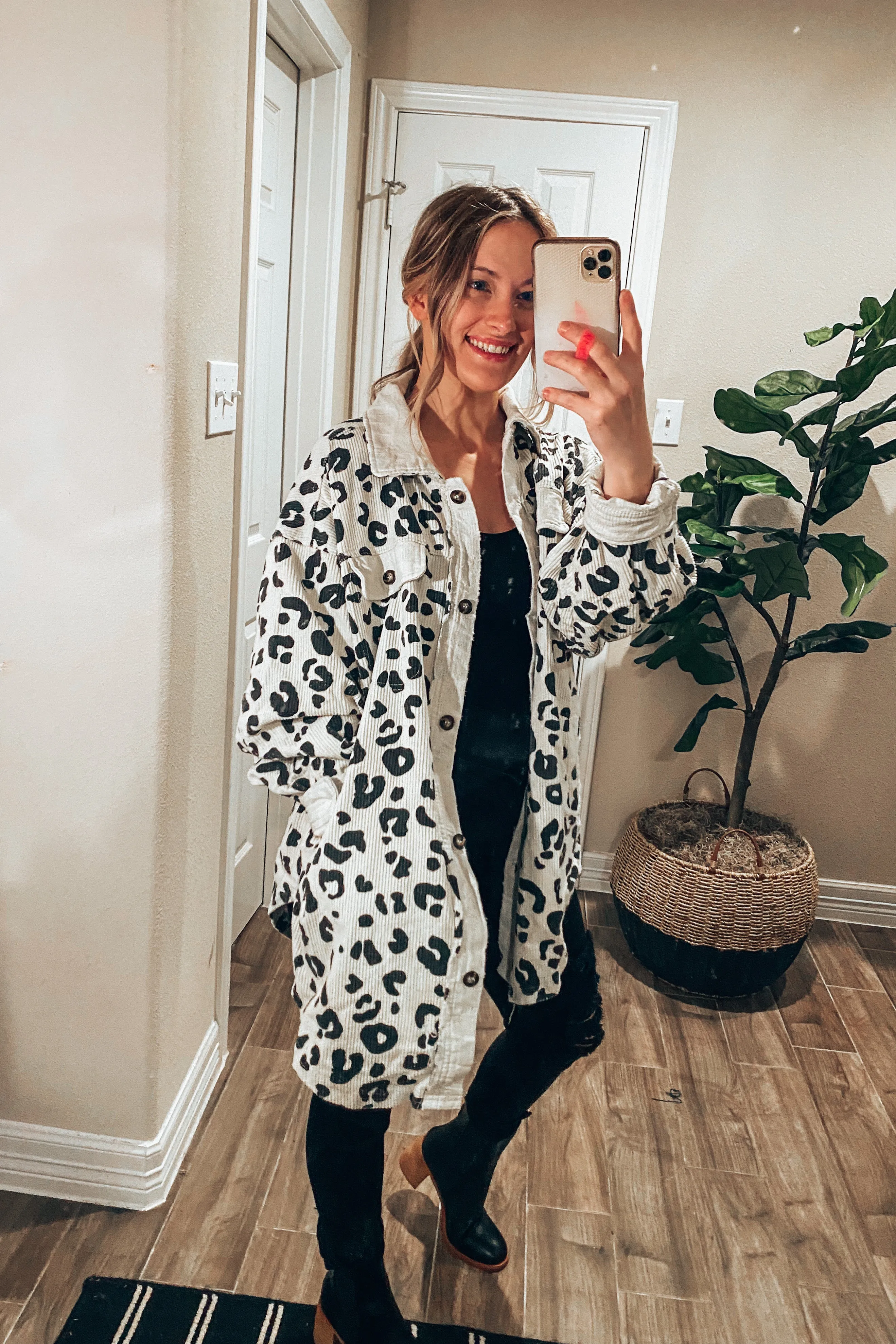 Dani Ivory Leopard Corduroy Shacket | FINAL SALE