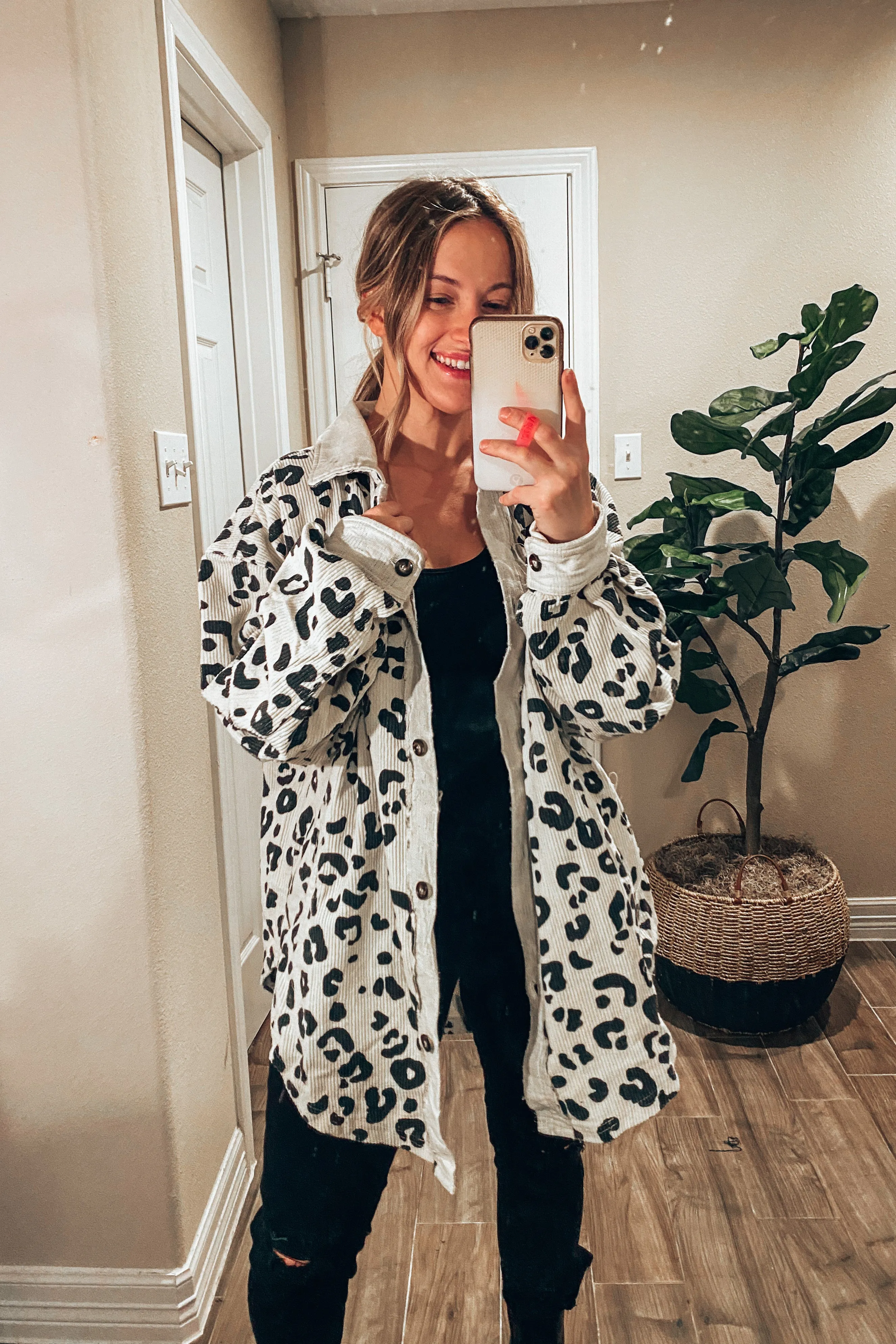 Dani Ivory Leopard Corduroy Shacket | FINAL SALE