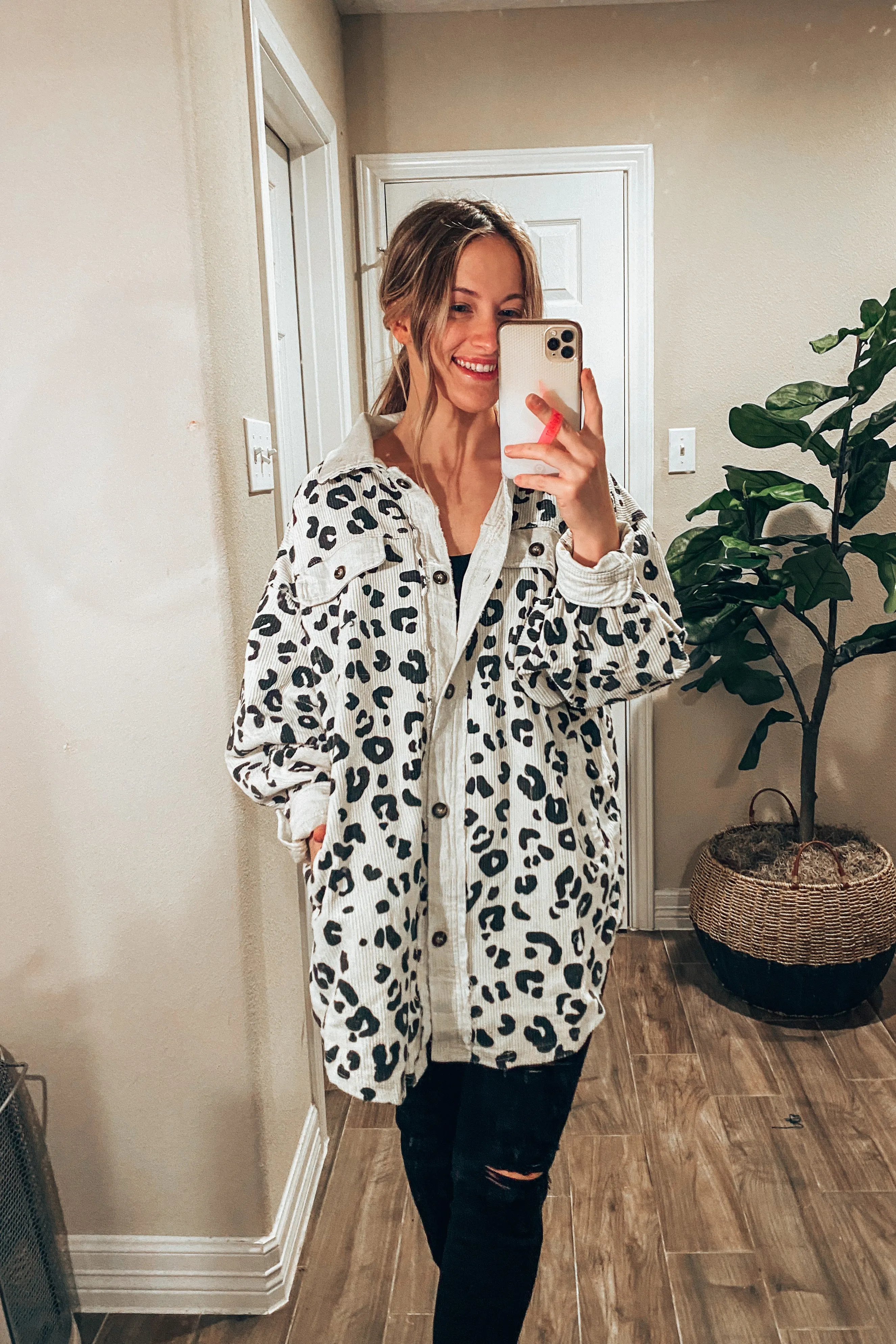 Dani Ivory Leopard Corduroy Shacket | FINAL SALE