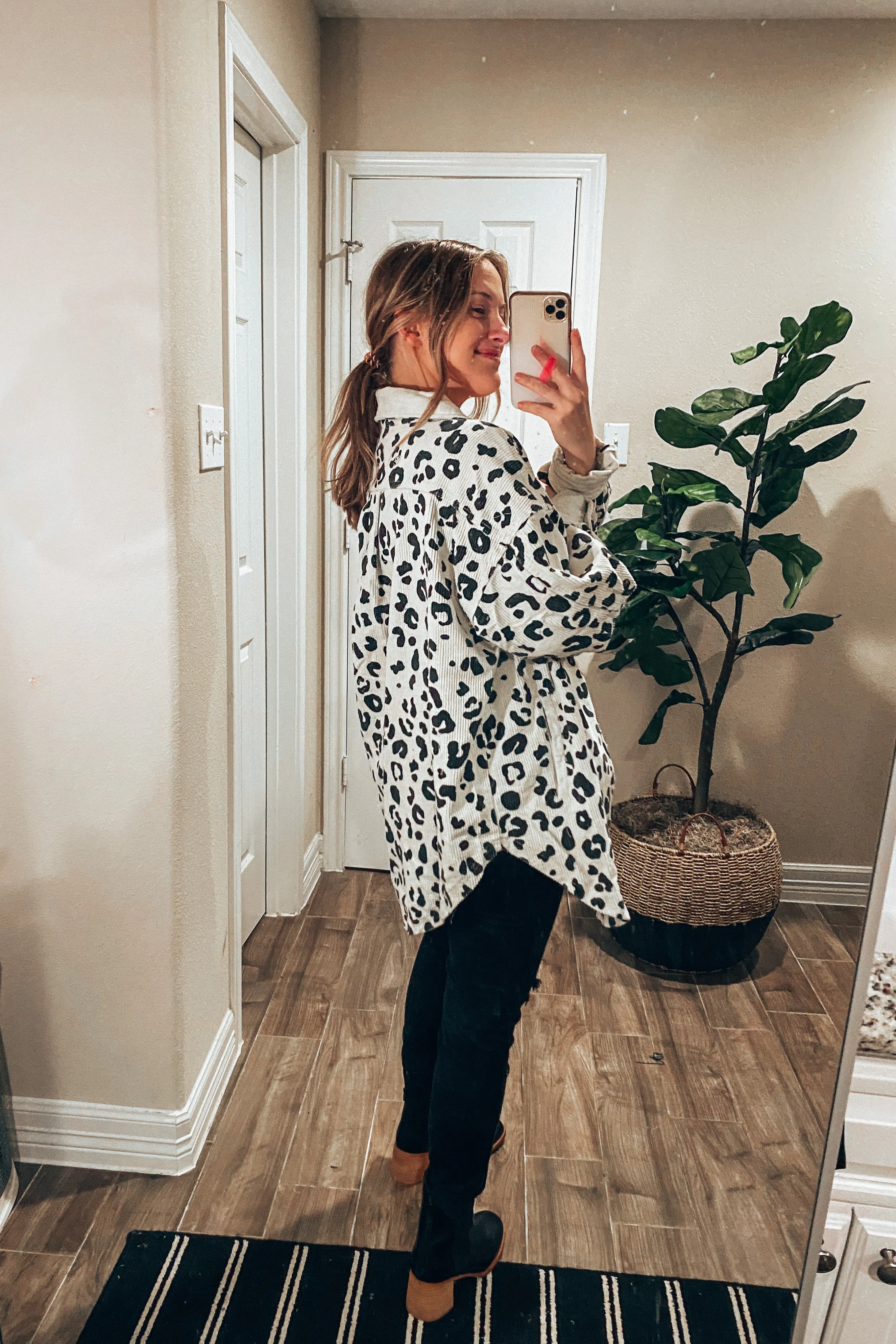 Dani Ivory Leopard Corduroy Shacket | FINAL SALE