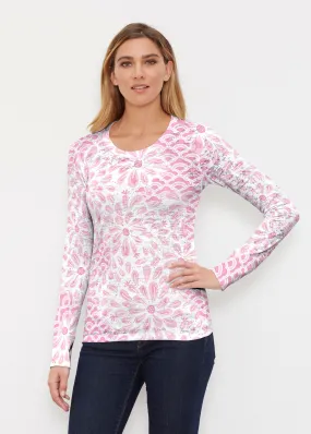 Daybreak Pink (8073) ~ Thermal Long Sleeve Crew Shirt