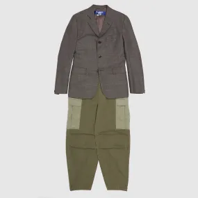 Junya Watanabe Man Wool Blazer W/Attached  Cargo Trousers