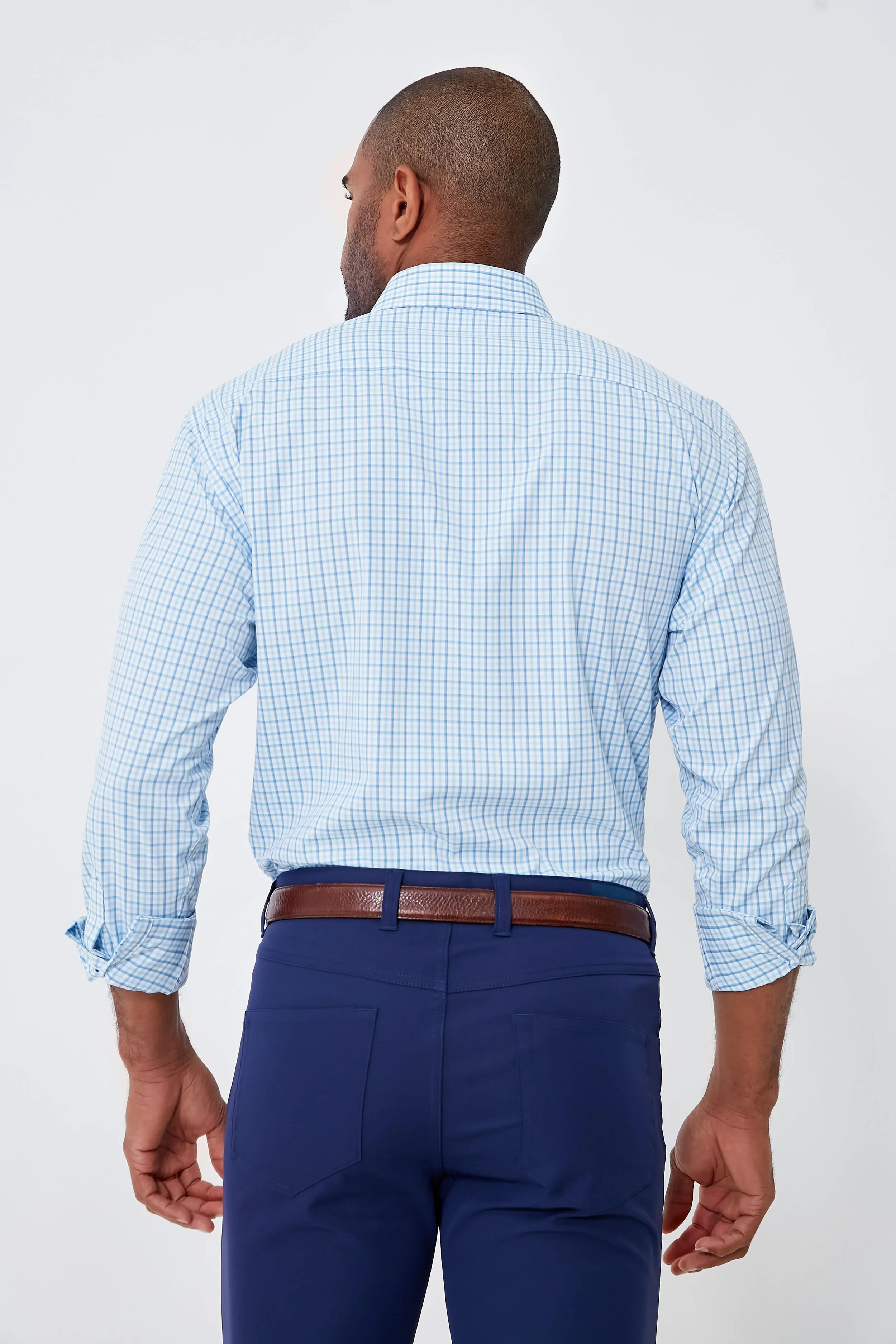 Twilight Blue Daventry Performance Twill Sport Shirt